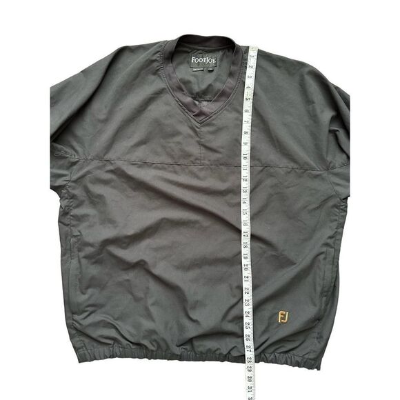 FootJoy FJ Men's Pullover Black V Neck Golf Jacket Windbreaker Size Large L - Picture 6 of 6